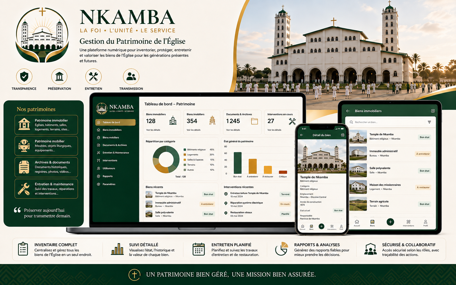 Interface du projet NKAMBA développé par New System